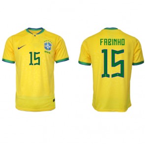 Brazil Fabinho #15 Domaci Dres SP 2022 Kratak Rukavima
